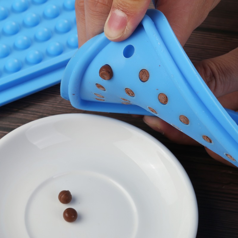 創意食品級硅膠迷你小號軟膠圓球形冰格珍珠奶茶珍珠丸子模具帶蓋-細節圖2