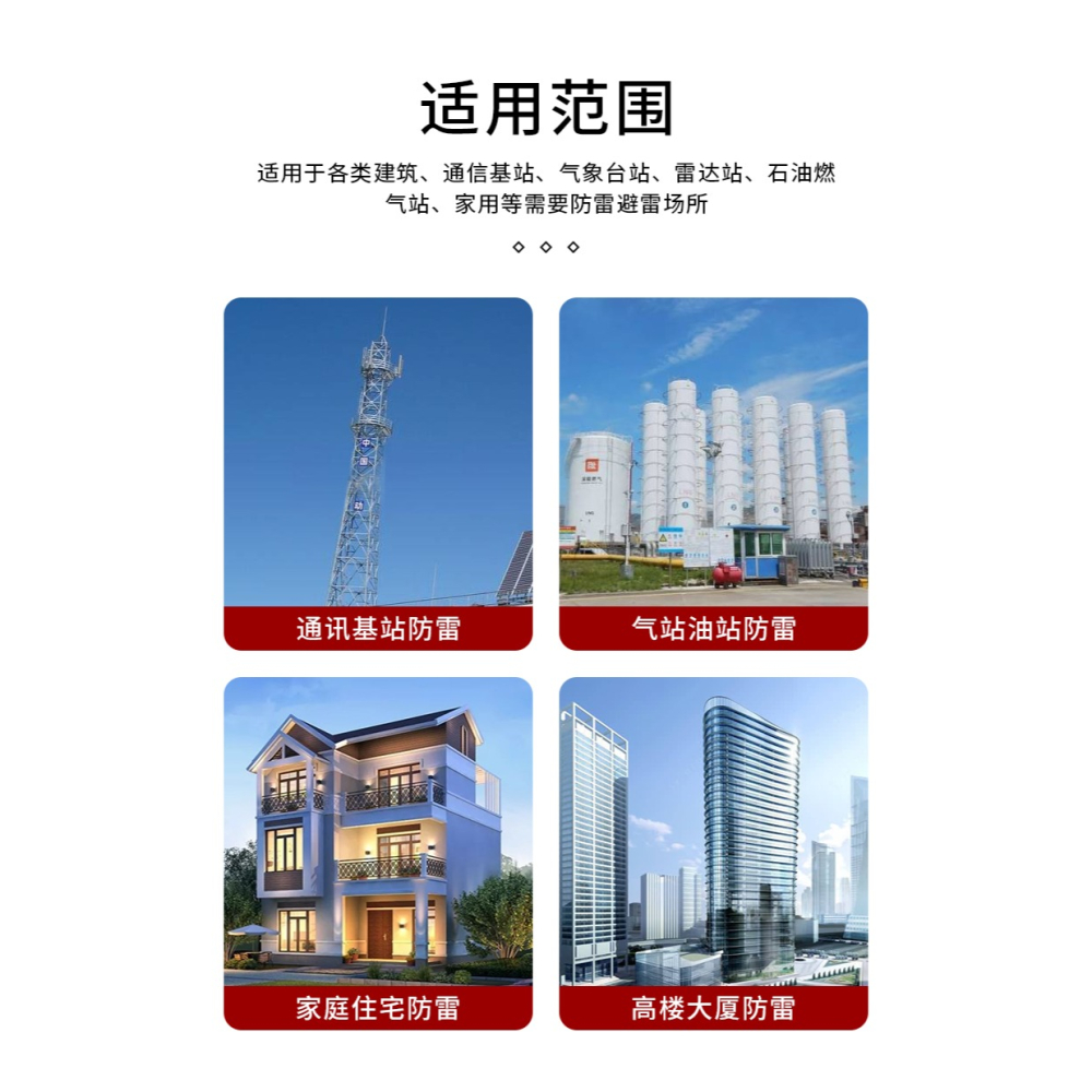 不銹鋼避雷針屋頂室外防雷針接閃器別墅家用戶外工業成品絕緣配件-細節圖10