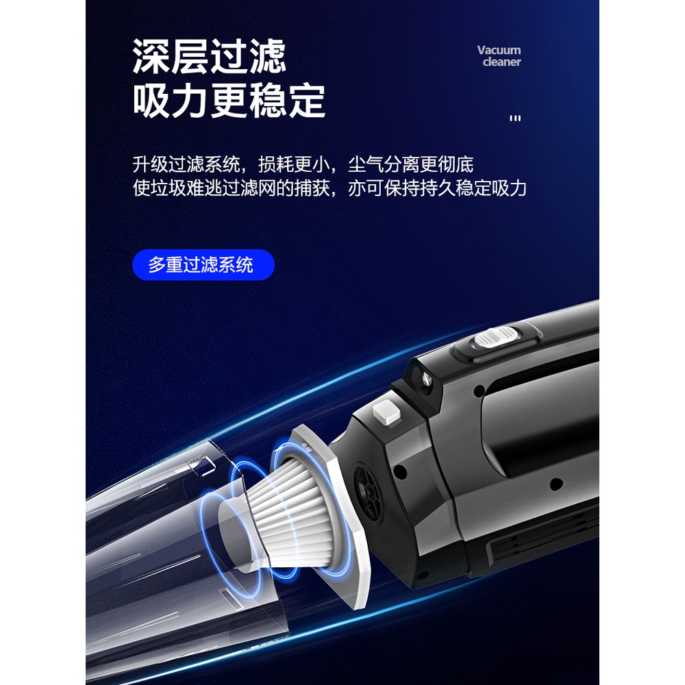 車載吸塵器大功率強力充氣泵一體機打氣車家兩用大吸力四合一汽車-細節圖2