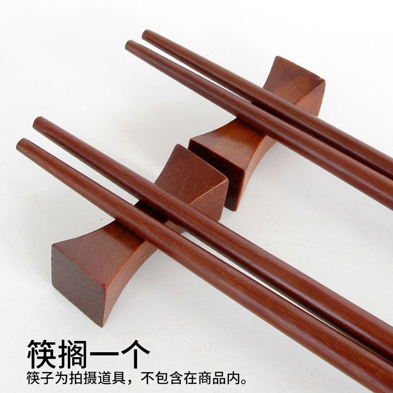 紅木筷子架子 精美紅檀木筷擱  實木鍍金龍鳳筷架子 日式新婚禮品-細節圖2
