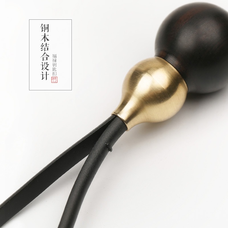 紅木汽車鑰匙扣 中國風男士掛件女 個性創意情侶禮物定製刻字名字-細節圖3