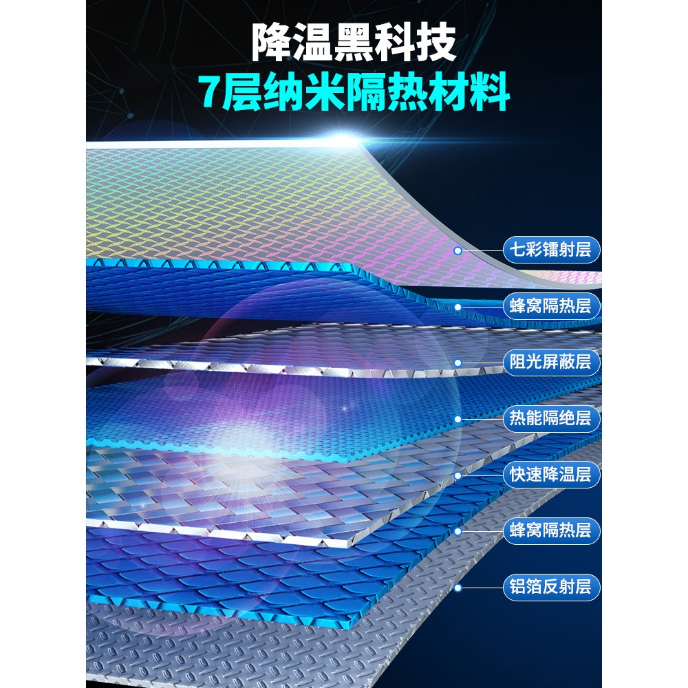 汽車遮陽擋防曬隔熱遮陽簾前擋風玻璃遮陽板夏季車內窗簾擋光神器-細節圖4
