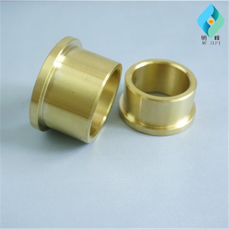 定製非標耐磨黃銅套襯套襯芯加工法蘭套八字油槽來圖定做軸類銅套-細節圖2
