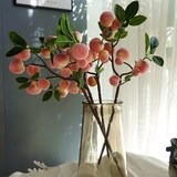 美式冬青枝 北歐仿真橄欖枝帶果假樹葉 插花配葉櫥窗森系裝飾擺件-細節圖8