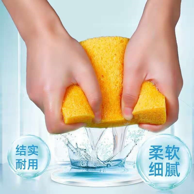 蒸箱吸水海綿擦集成竈清潔專用大號圓形木漿棉方形刷碗海綿塊烤箱-細節圖3
