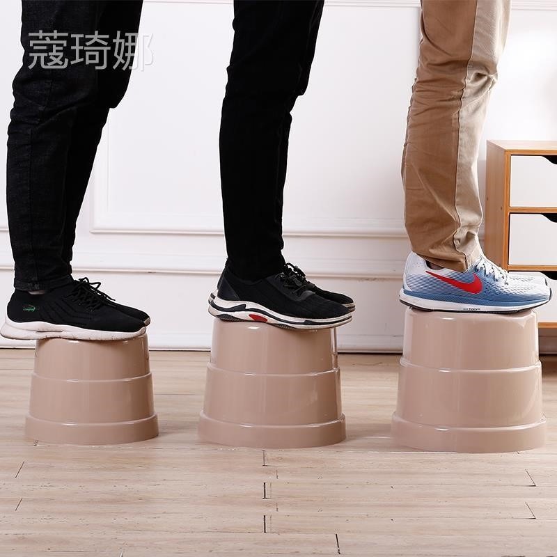 塑料加厚家用茶幾矮凳子成人小板凳時尚圓凳換鞋洗澡凳椅兒童凳子-細節圖4