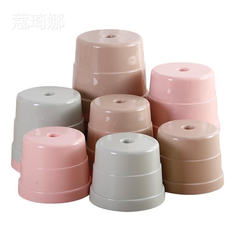 塑料加厚家用茶幾矮凳子成人小板凳時尚圓凳換鞋洗澡凳椅兒童凳子-細節圖5