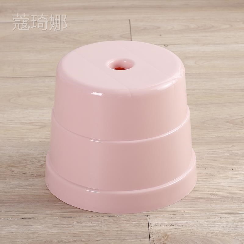 塑料加厚家用茶幾矮凳子成人小板凳時尚圓凳換鞋洗澡凳椅兒童凳子-細節圖8