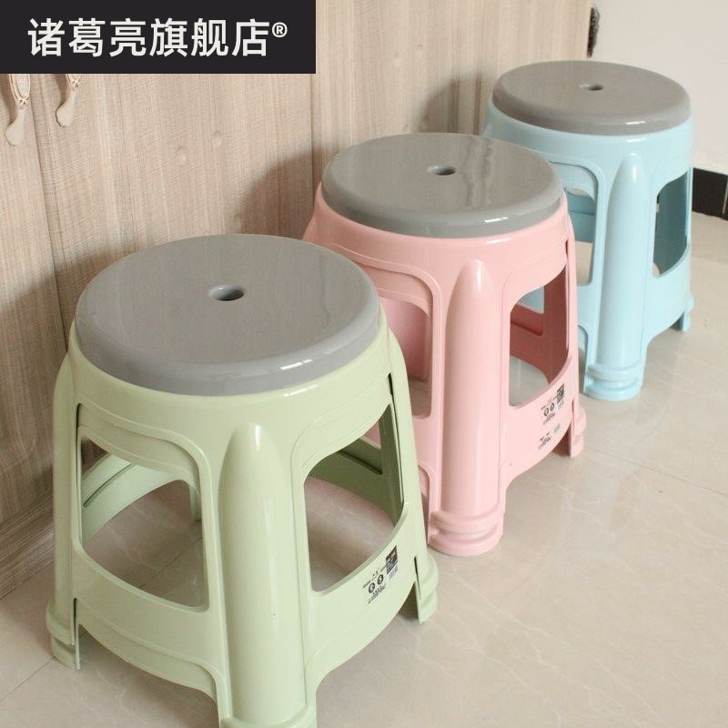 時尚塑料防滑凳子加厚中高矮凳35*25cm板凳浴室圓凳大小光面凳子-細節圖2
