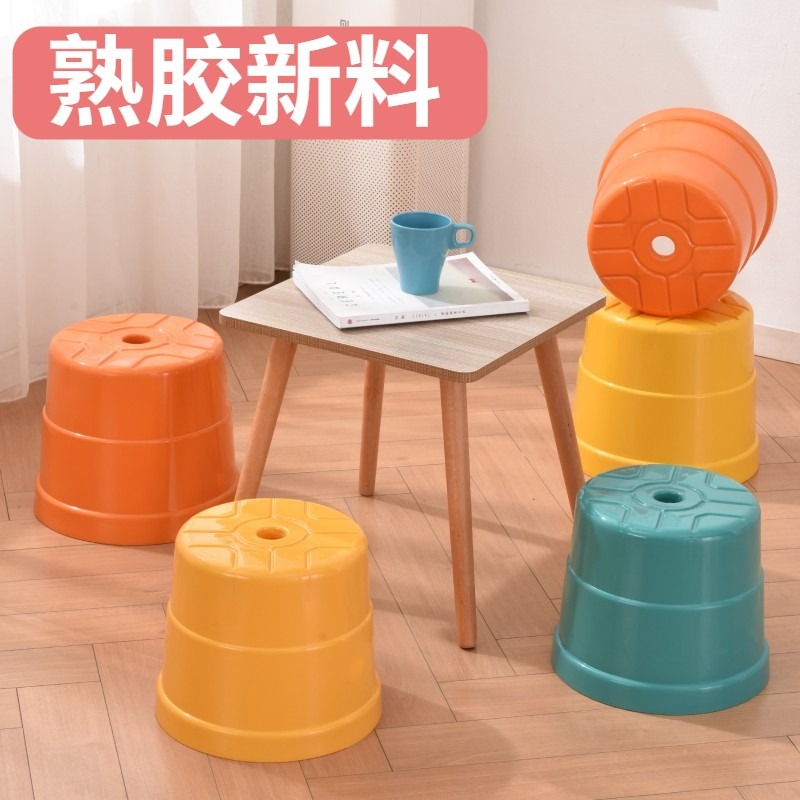 傑利來塑料凳子家用矮凳小板凳小圓凳大人結實耐用兒童幼兒園客廳-細節圖3
