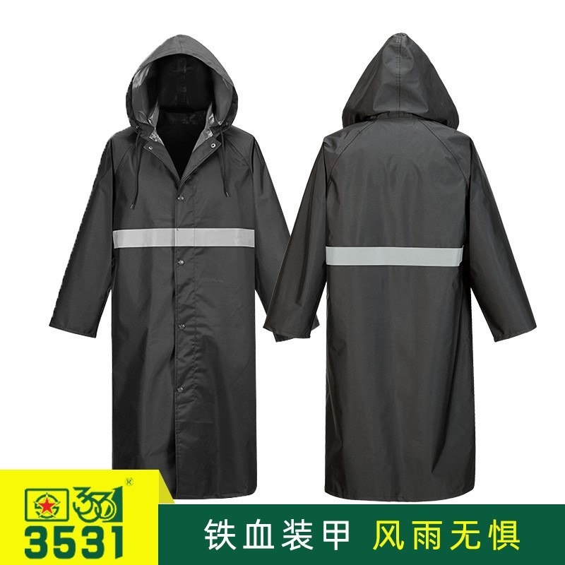 3531長款雨衣男牛津迷彩防暴雨加大加厚防水連體工地勞保防雨服-細節圖4