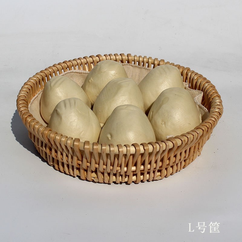 籮筐置物果籃饃筐竹子圓形收納筐水果菜籃編織手工廚房客廳果盤-細節圖3
