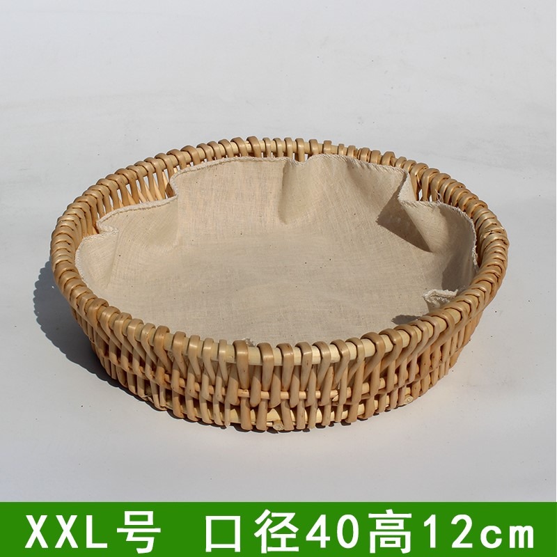 籮筐置物果籃饃筐竹子圓形收納筐水果菜籃編織手工廚房客廳果盤-細節圖7