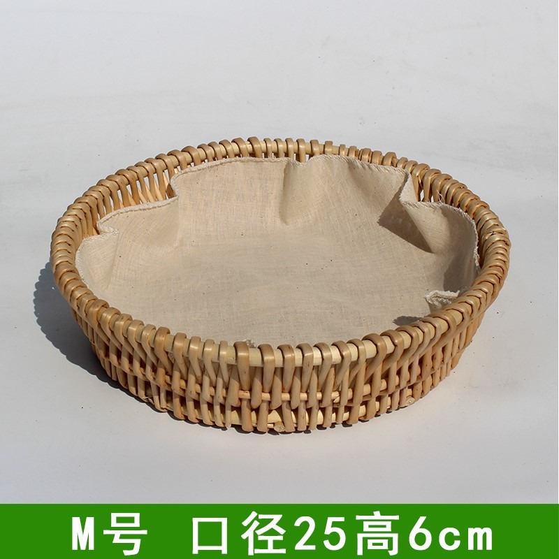 籮筐置物果籃饃筐竹子圓形收納筐水果菜籃編織手工廚房客廳果盤-細節圖8