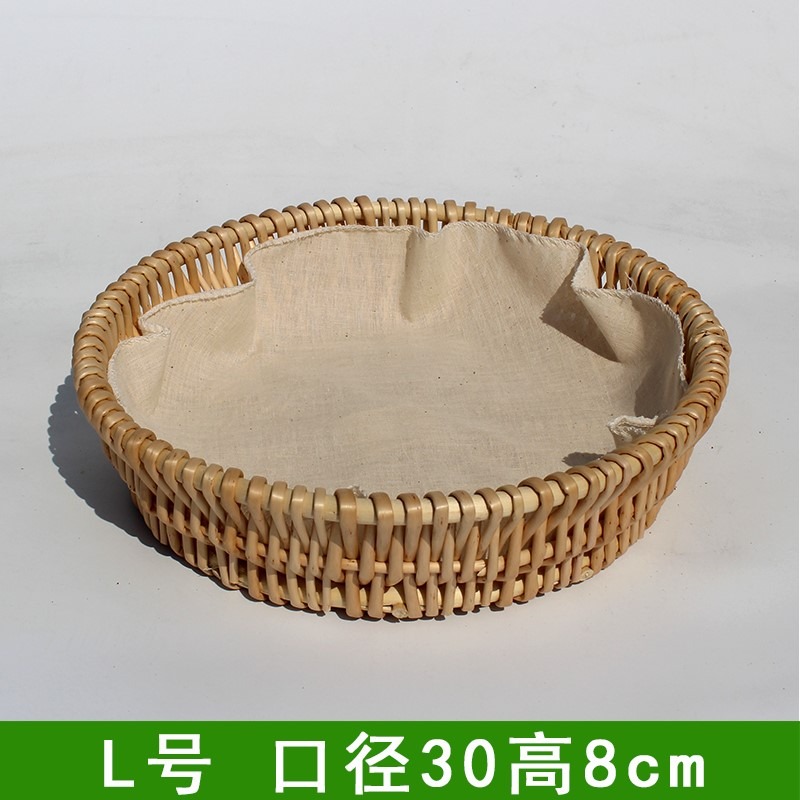 籮筐置物果籃饃筐竹子圓形收納筐水果菜籃編織手工廚房客廳果盤-細節圖9