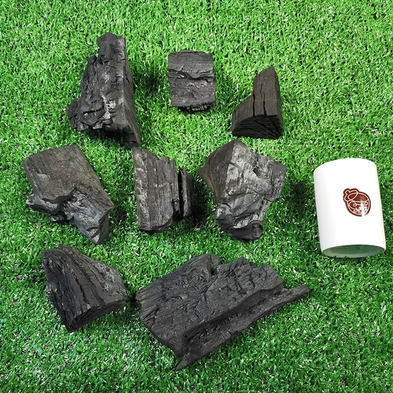燒烤碳荔枝木炭天然無煙果木炭家用取暖戶外烤肉碳大號燒烤爐10斤-細節圖4
