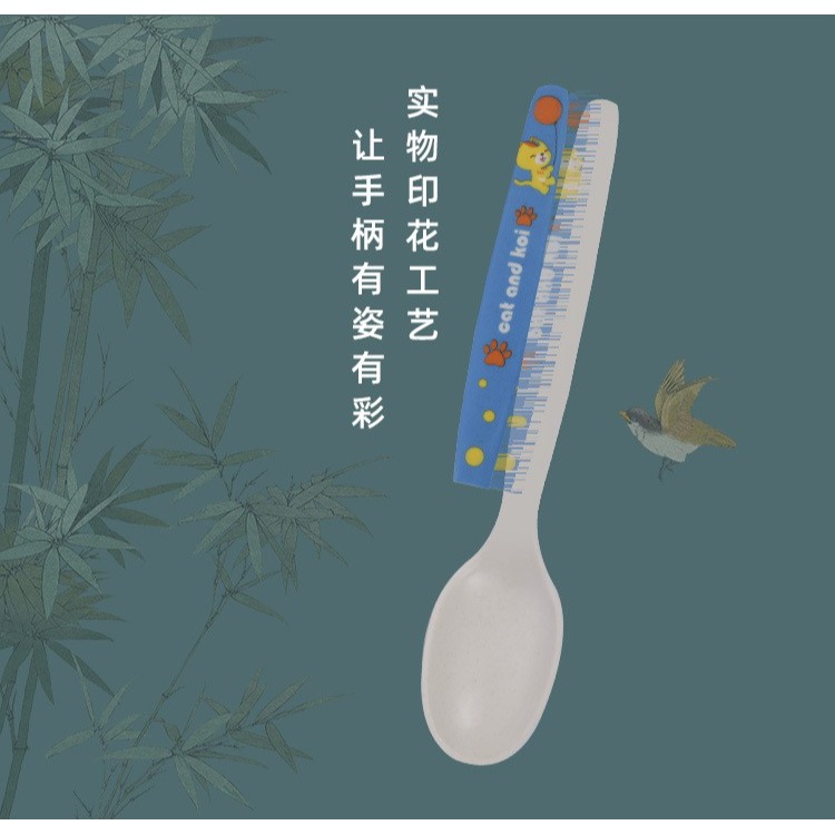 小麥秸稈勺兒童調羹寶寶小勺子麥香飯勺粥勺攪拌勺喫飯勺家用勺子-細節圖10