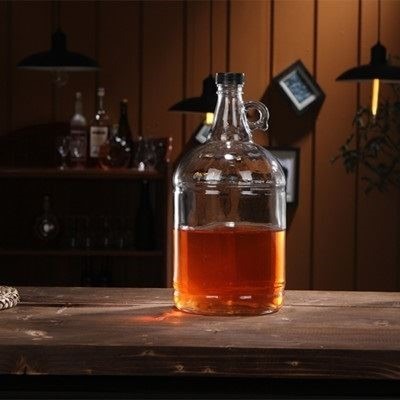 2/10斤釀酒浸酒泡酒玻璃酒瓶葡萄加厚小口大肚密封罐大號透-細節圖8