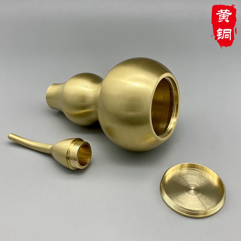 銅葫蘆擺件純銅開口八卦銅葫蘆辦公桌家居客廳開蓋空心銅葫蘆禮物-細節圖7