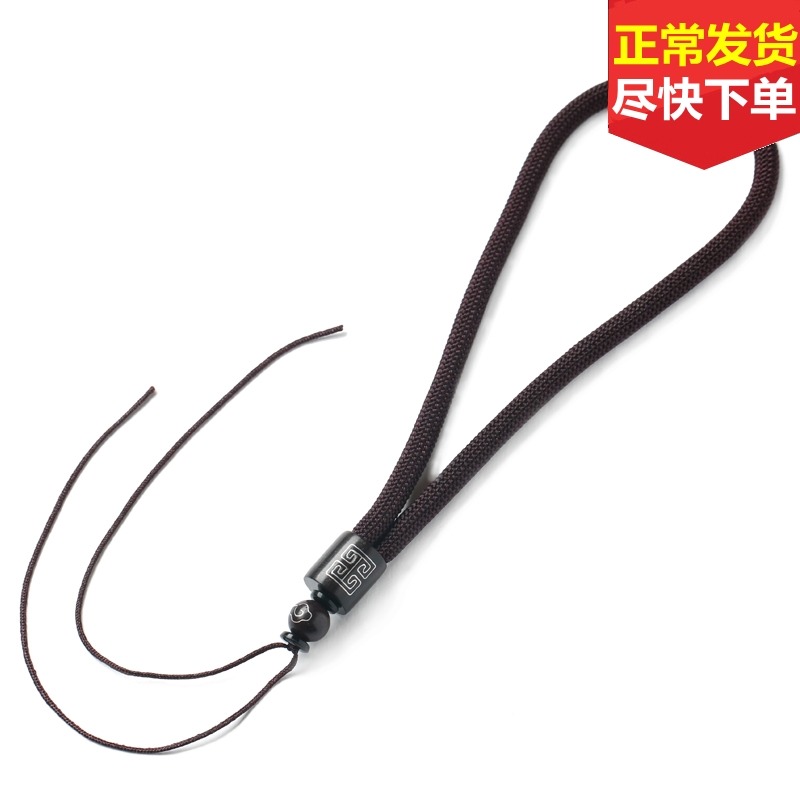 手工紫黑檀木S925鑲銀玉器文玩手把玩件掛繩子瑪瑙包掛彈弓配繩子-細節圖3