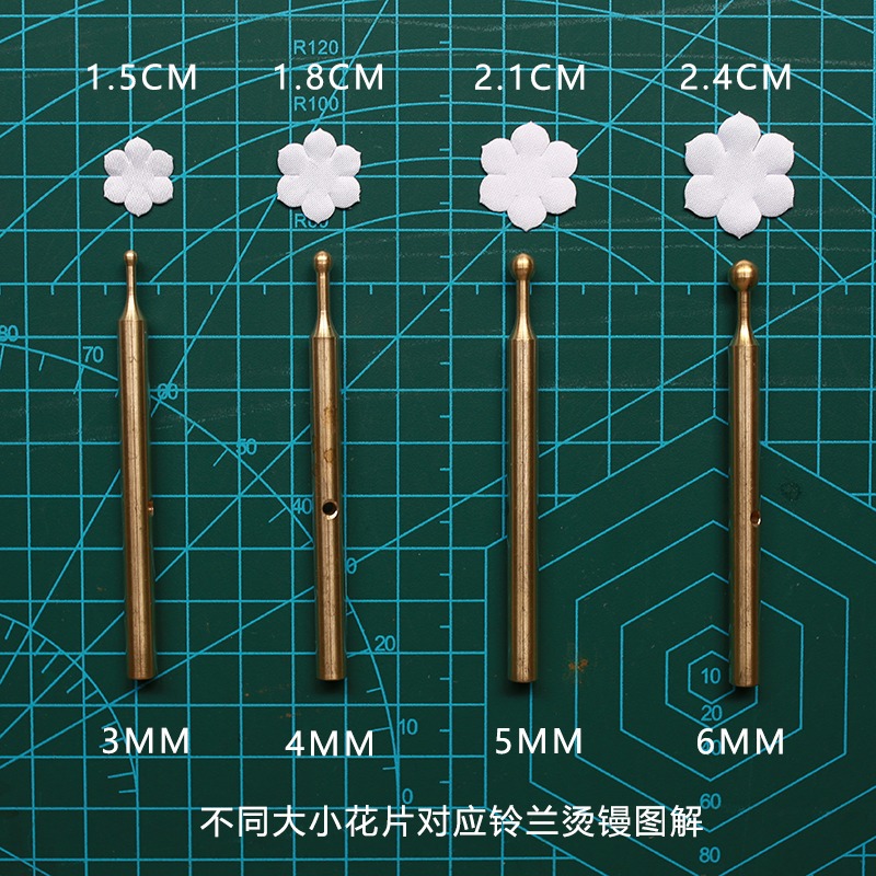 鈴蘭花片葉片燙花造花手作染色布花絹花材料漢服頭飾DIY配件輔料-細節圖4
