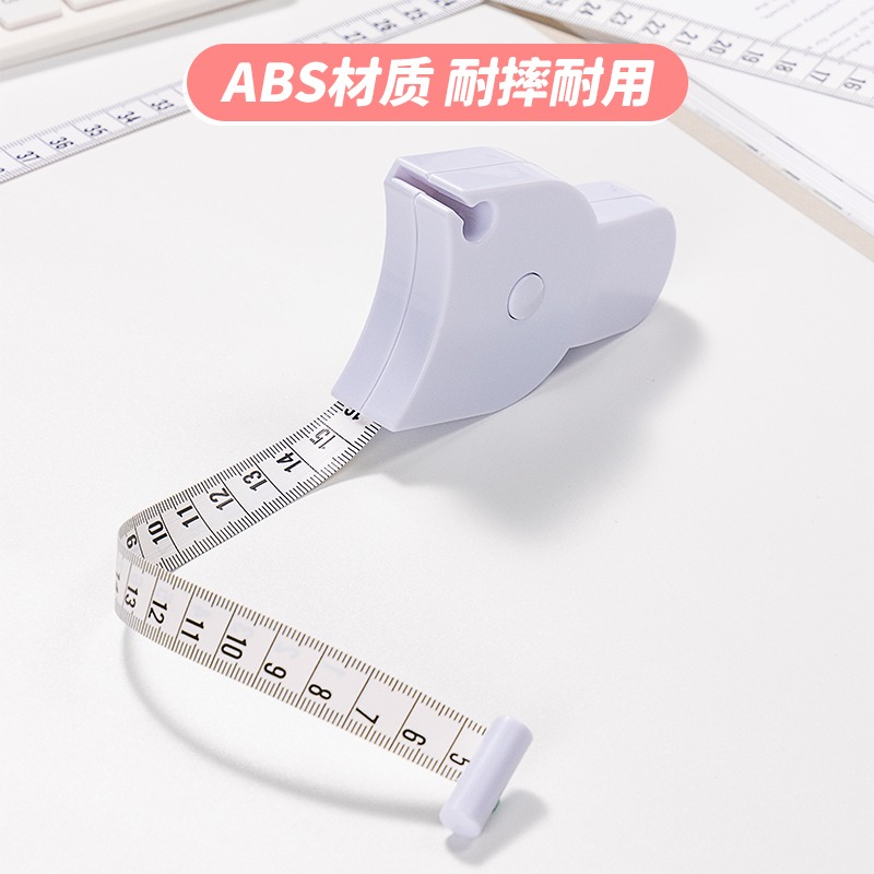 天色 皮尺量三圍專用尺軟尺子高精度收縮米尺家用量衣尺1.5米 測量頭圍臀圍腿圍腰圍專用健身尺捲尺三維尺-細節圖3