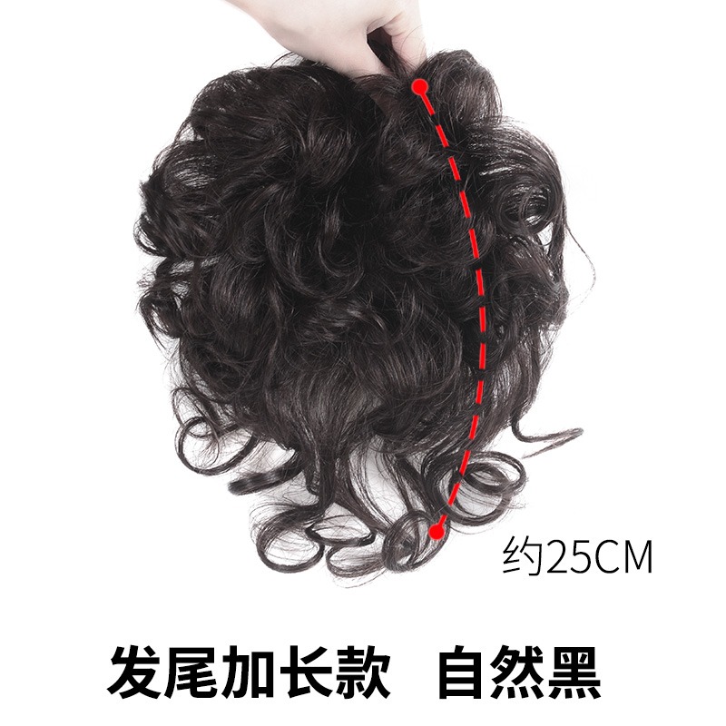 假發女中老年補發塊卷發仿全真發頭頂片蓋遮白發羊毛卷玉米須-細節圖10