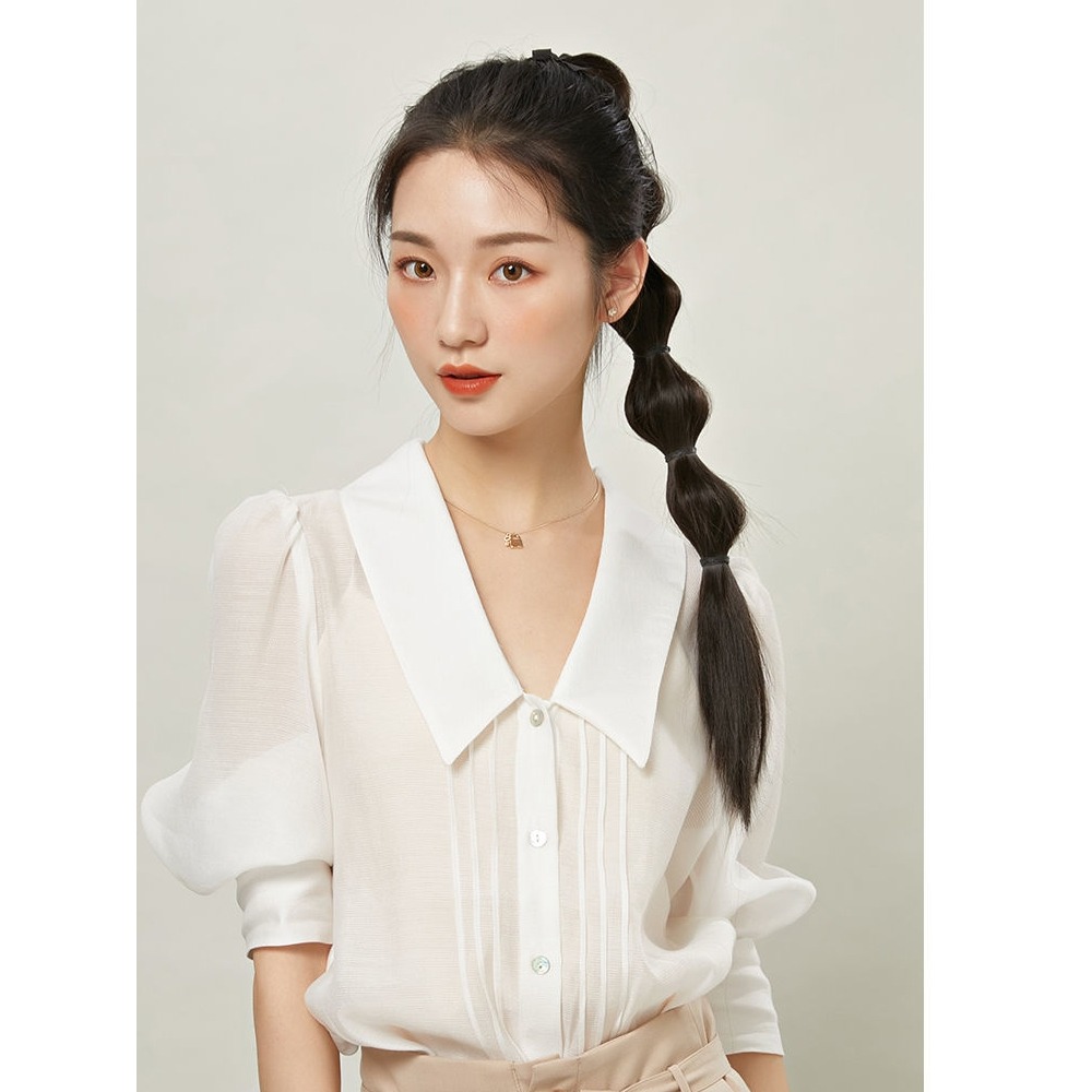 抓夾式燈籠泡泡辮子假發女馬尾網紅燈籠款自然麻花辮子防真假馬尾-細節圖3