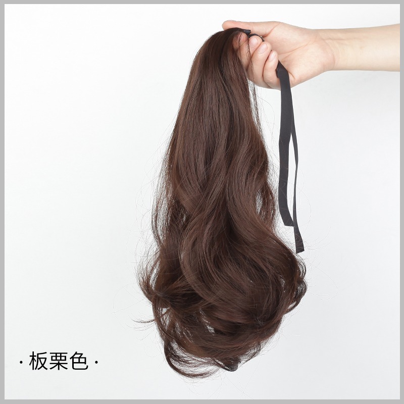 假發綁帶式短馬尾梨花捲發自然網紅韓式仿真發辮子假發尾馬尾辮夏-細節圖7