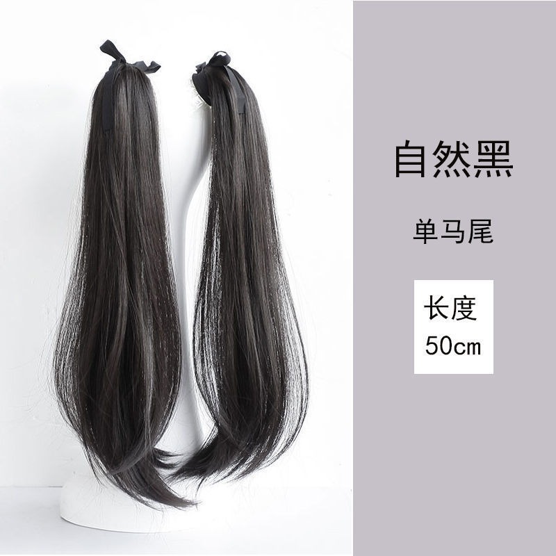 假發片雙馬尾彩色挑染假發女jk日系軟妹綁帶式長卷發網紅蘿莉微卷-細節圖10