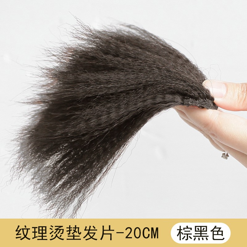 玉米須假發片蓬鬆增發量隱形高顱頂補發墊發根神器無痕增厚墊發片-細節圖7