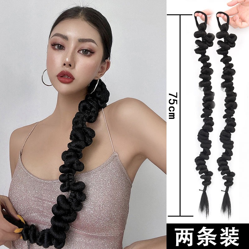 假發辮子馬尾假發女抖音同款加長麻花辮拳擊辮拍照攝影扭扭辮臟辮-細節圖10