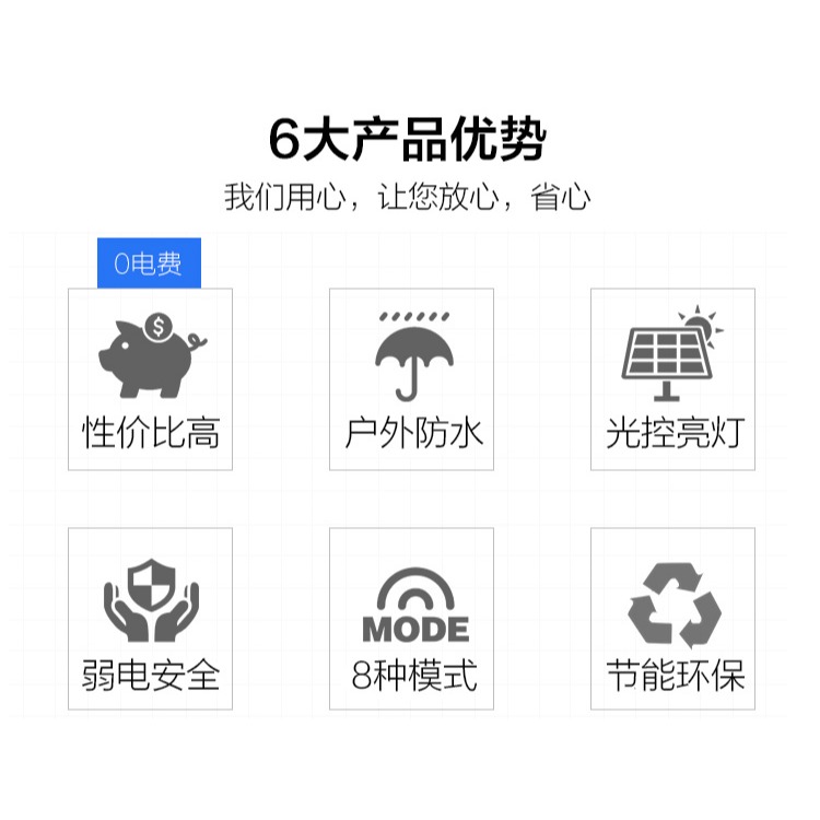 太陽能燈戶外庭院燈LED七彩串燈防水別墅花園裝飾星星燈串閃燈帶-細節圖8