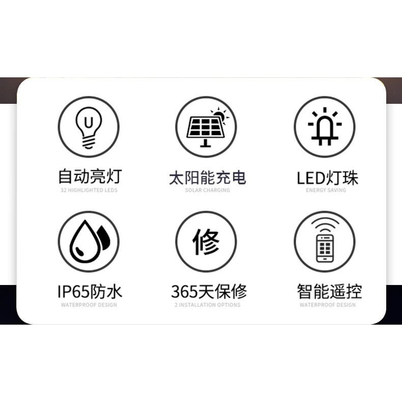 太陽能皮線燈led彩燈閃燈串燈滿天星戶外室內庭院裝飾燈繞樹燈串-細節圖7
