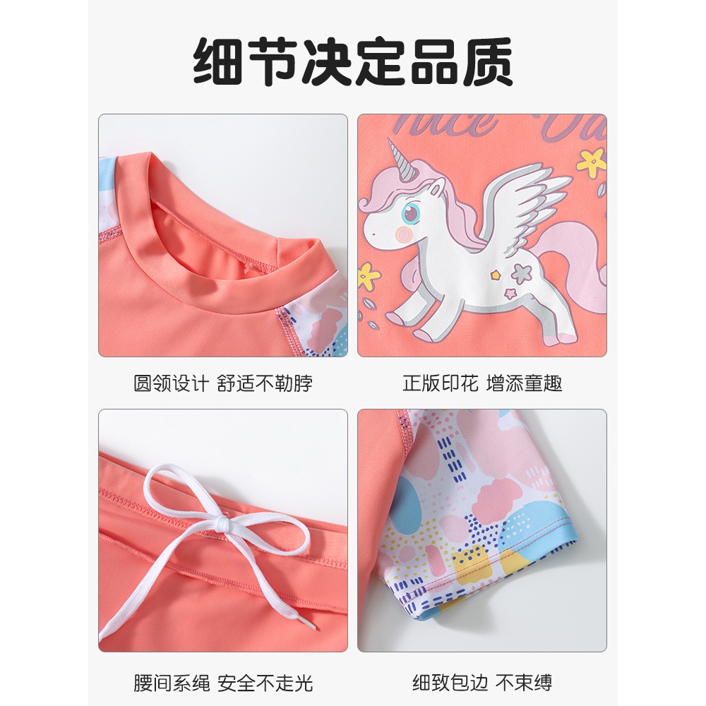 貴人鳥兒童泳衣分體女孩2022新款女童夏季洋氣中大童速幹游泳裝備-細節圖5