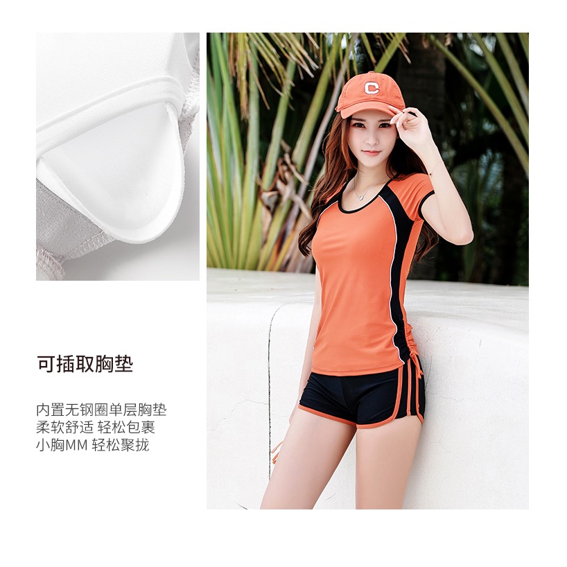 泳衣女夏季2022年新款時尚運動溫泉顯瘦遮肚大碼分體保守胖mm泳裝-細節圖9