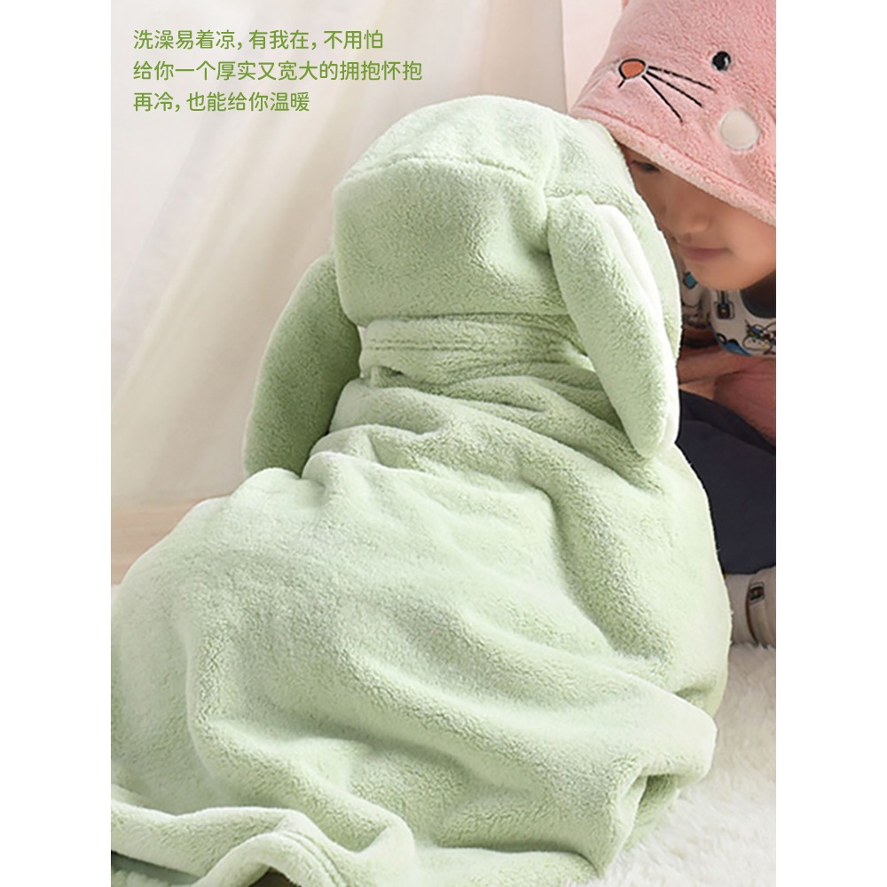 兒童浴巾嬰兒新生超軟全純棉寶寶帶帽斗篷秋天冬季厚款男孩可穿裹-細節圖3