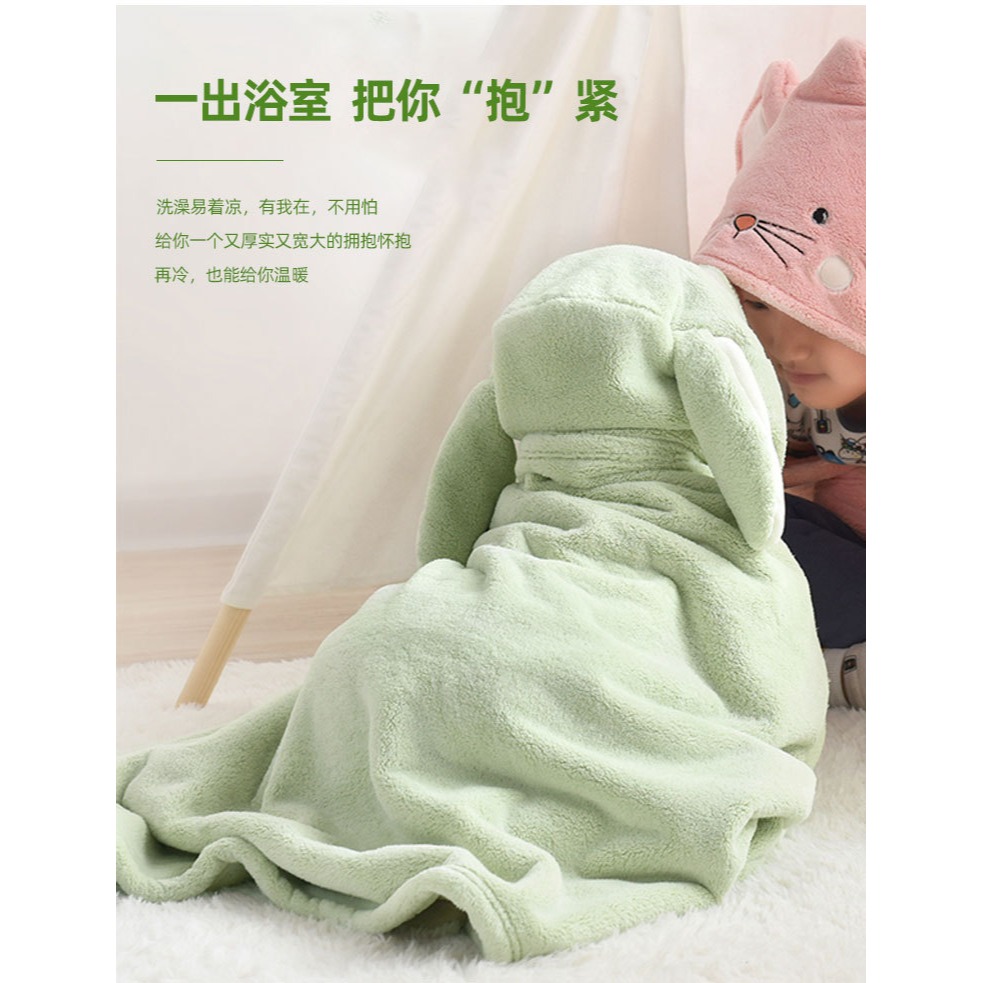 兒童浴巾嬰兒新生超軟全純棉寶寶帶帽斗篷秋天冬季厚款男孩可穿裹-細節圖9