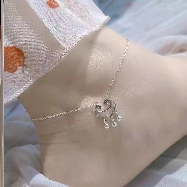 腳鏈女夏鈴鐺s925宮鈴腳飾女古風潮漢服配飾轉運珠腳踝女學生超仙-細節圖10
