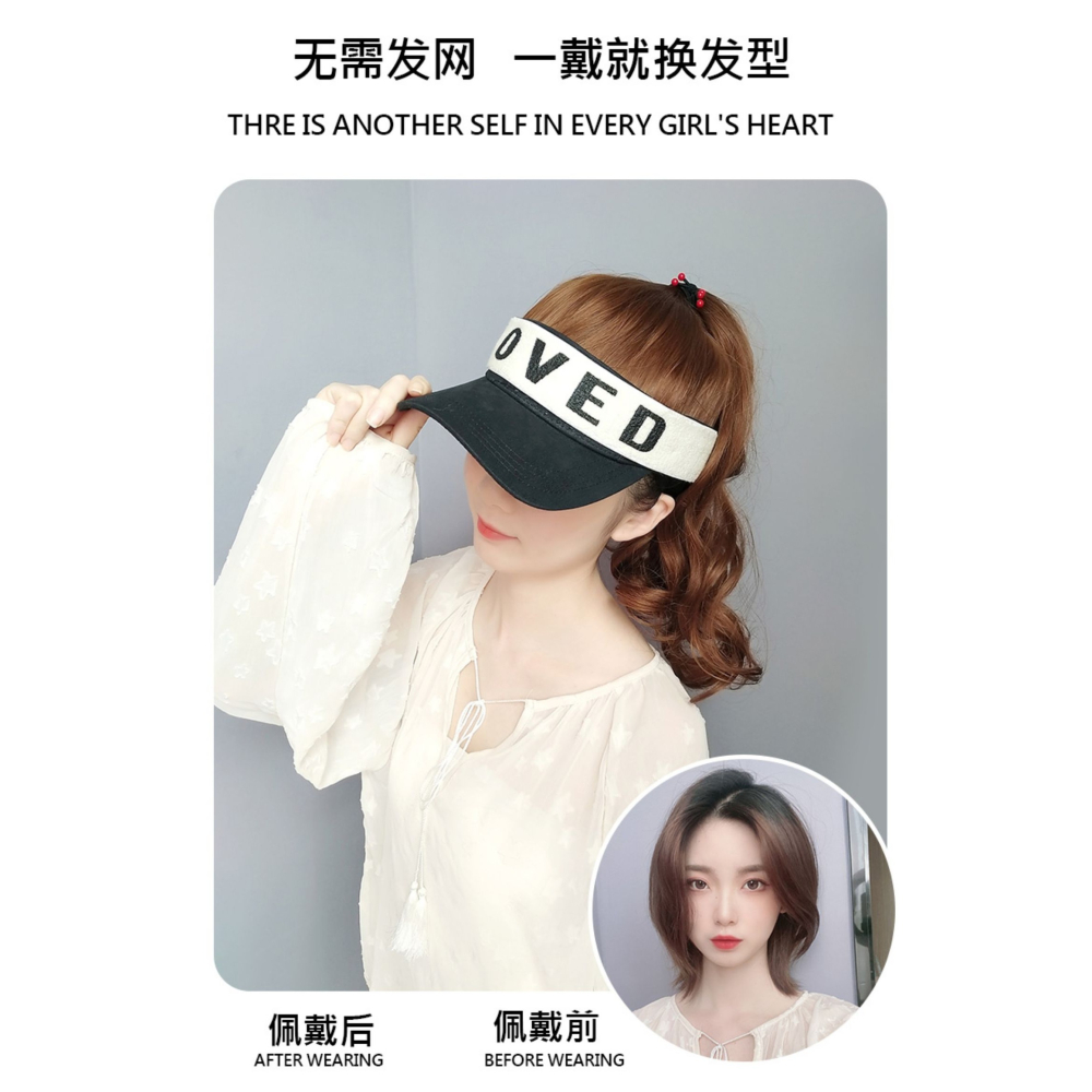 假發馬尾大波浪梨花捲假辮子女逼真網紅自然微卷超輕綁帶式高馬尾-細節圖7