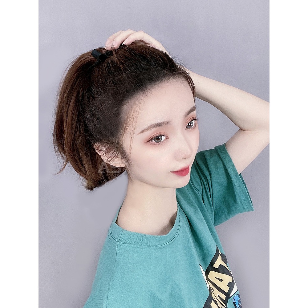假發馬尾女長發綁帶式大波浪高馬尾自然網紅仿真辮子長卷發假馬尾-細節圖4