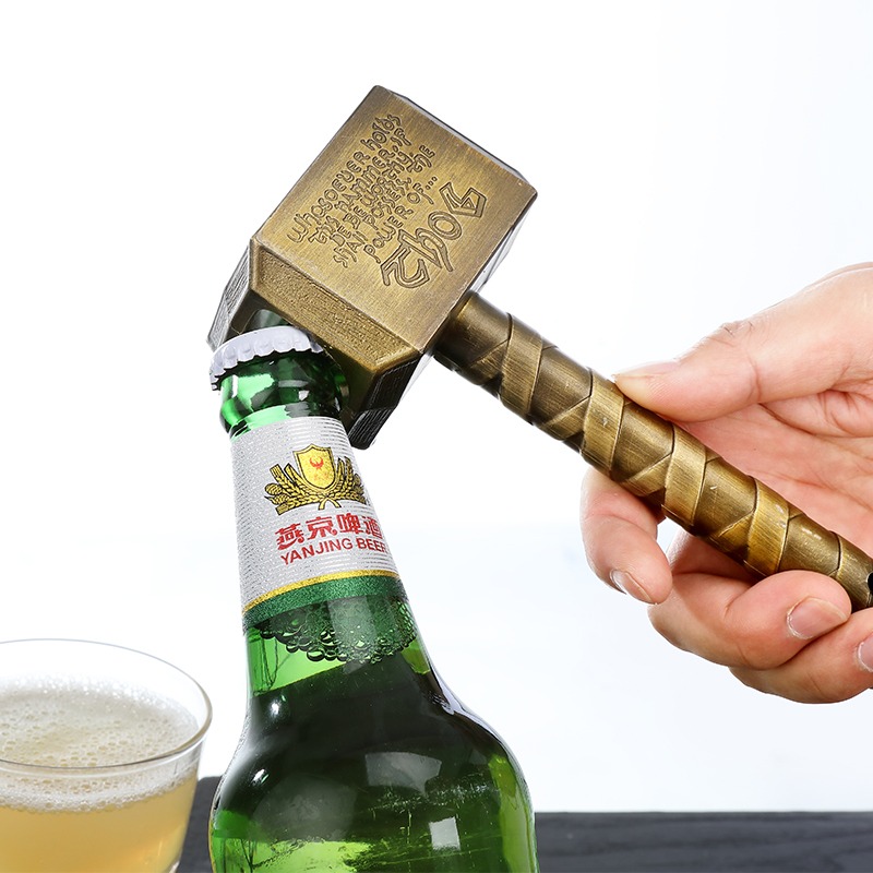 創意雷神之錘磁力啤酒開瓶器復古錘子汽水啟瓶器起子趣味開酒器-細節圖2