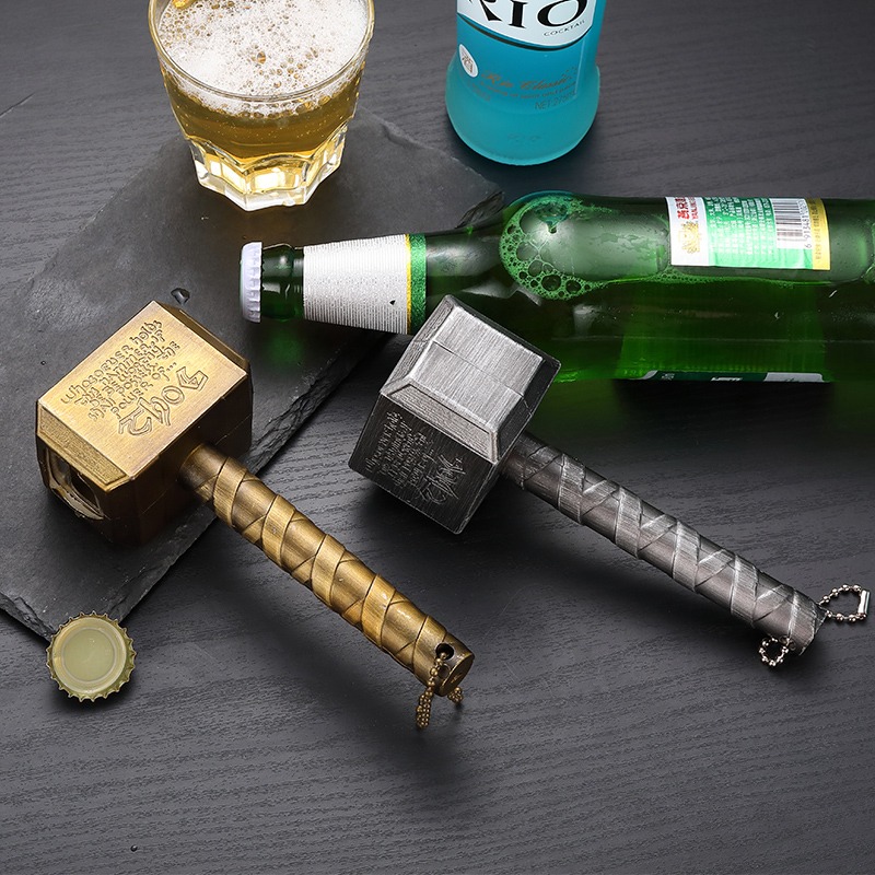 創意雷神之錘磁力啤酒開瓶器復古錘子汽水啟瓶器起子趣味開酒器-細節圖4