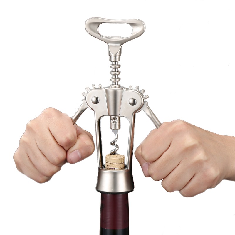 紅酒開瓶器多功能葡萄酒開酒器家用鋼啟瓶器高檔不銹鋼起瓶器起子-細節圖2