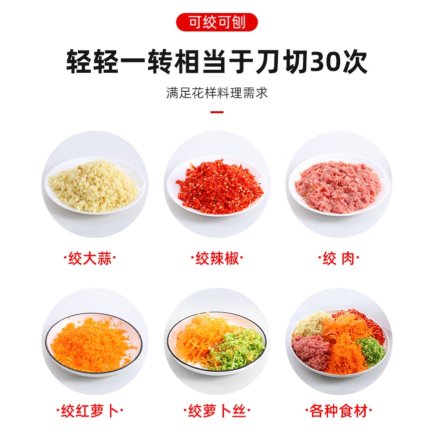 手動絞肉機攪碎機家用手搖小型餃子餡碎菜攪蒜器大容量切辣椒神器-細節圖9