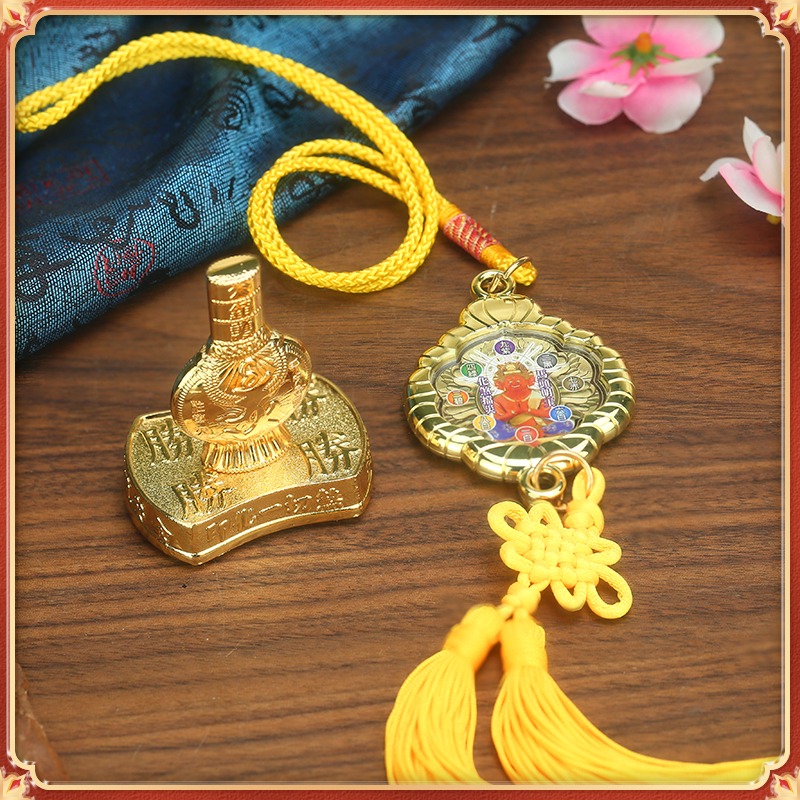 現貨正品李居明虎年吉祥物馬頭觀音車掛平安寶車座掛飾擺件-細節圖2
