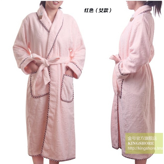 金號純棉浴袍 夫妻家居服睡袍 全棉春夏男女情侶款浴衣-細節圖5