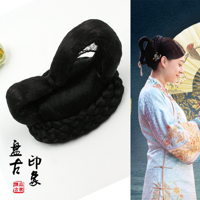 影視那年花開月正圓孫儷周瑩同款假發演出秀禾少奶奶後腦勺假發包-細節圖2