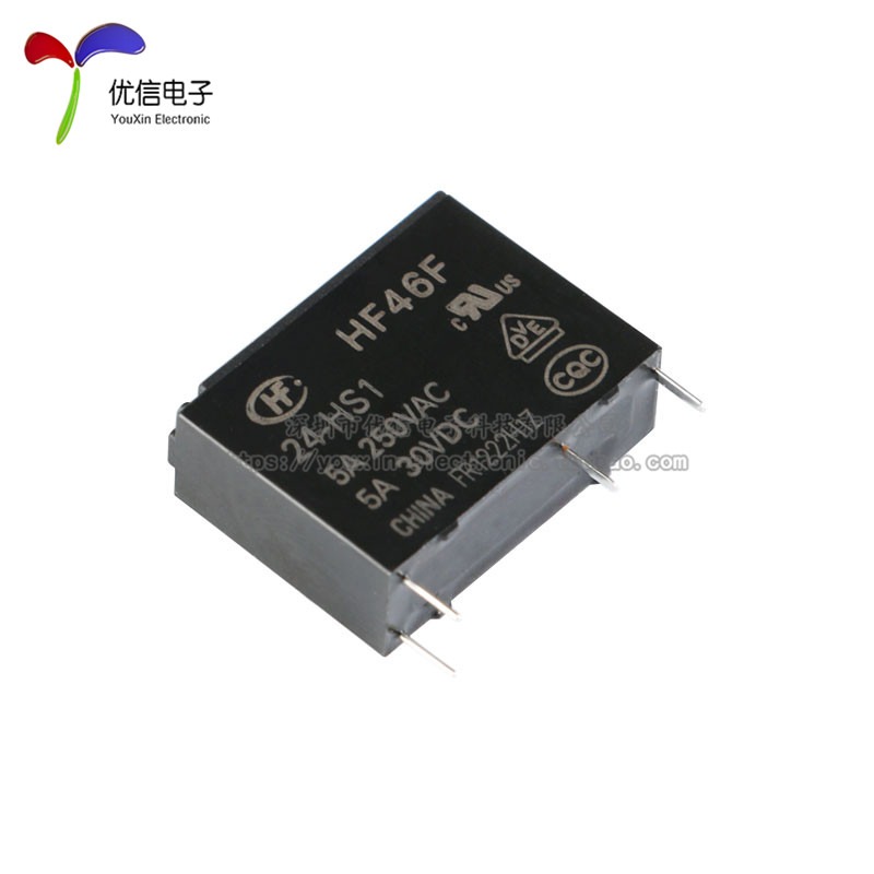 宏發繼電器HF46F- 005 012 024-HS1 5V 12V 24V 1組常開5A 4腳-細節圖4