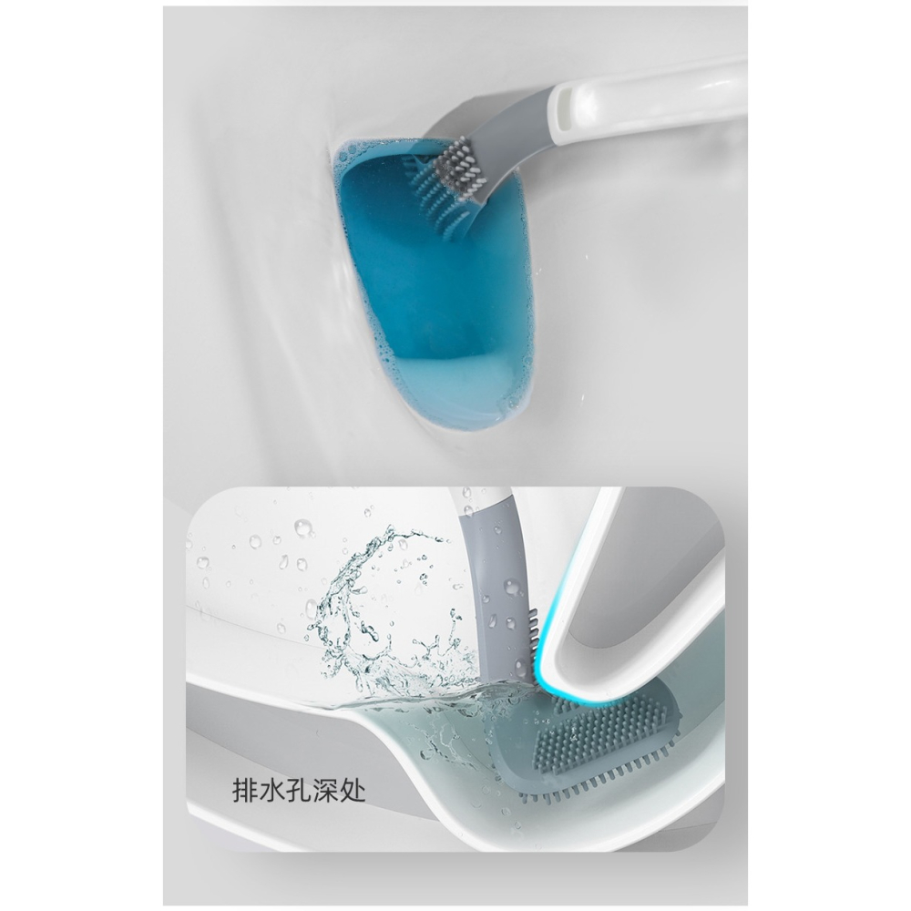 高爾夫硅膠馬桶刷家用無死角廁所刷子壁掛衛生間縫隙洗廁所神器刷-細節圖9